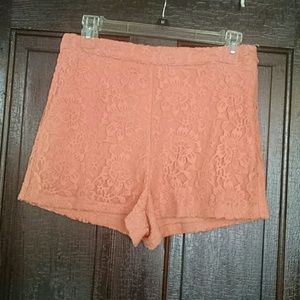 Forever 21 Edition  Peach Lace Shorts